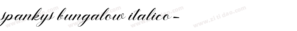 spankys bungalow italico字体转换